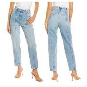 IRO Jeans Womens‎ 34 US 2 Blue Orionis Tapered Leg Front Seam Denim Pants